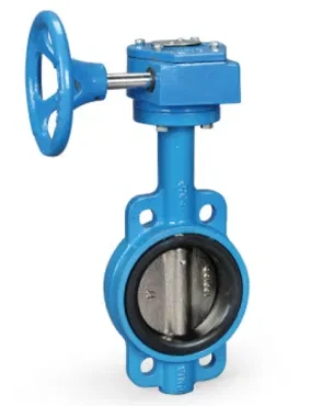 Teleso z tvárnej liatiny/Wcb/CF8m PTFE/NBR/Viton/EPDM Sedlo a koncentrický dizajn Pn10/16 Trieda 125/150 Veľkosť 2′--48′ Oblátkový motýľový ventil